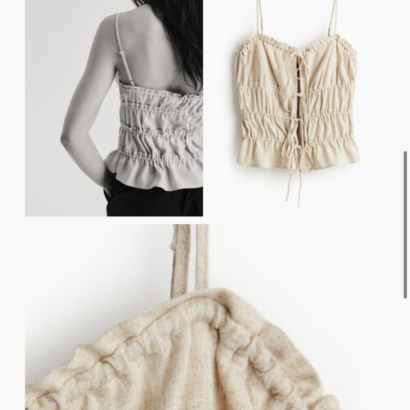 Tie Front Linen Tank - Picture 3 of 6